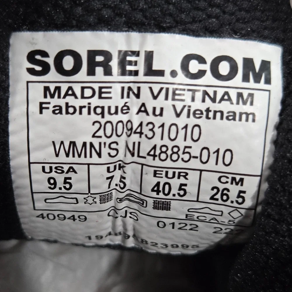 Sorel Explorer II Sneaker Mid WP Boots Womens 9.5 Black Waterproof Insulated NEW